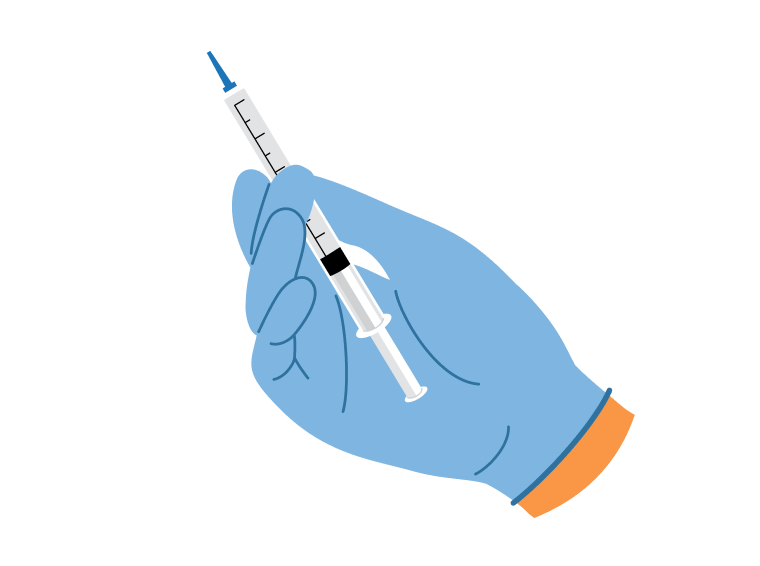 医療機関を受診し狂犬病の予防接種を受けるイメージ